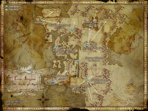 Neo Steam: The Shattered Continent - Карты игрового мира
