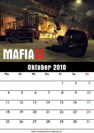 Mafia II - Эксклюзив: Mafia II Fan Календарь 2010 