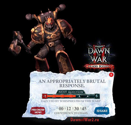 Warhammer 40,000: Dawn of War II - Виджет Dawn of War 2: Chaos Rising