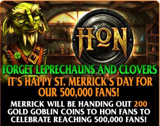 It's Happy St. Merrick's Day for our 500,000 Facebook Fans